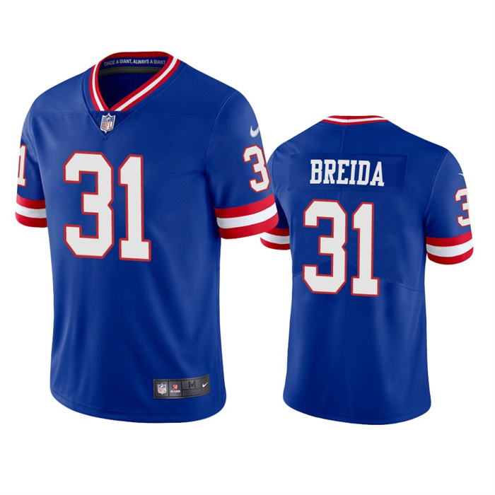 Men's New York Giants #31 Matt Breida Royal Classic Vapor Limited Stitched Jersey